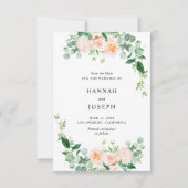 桃のフローラは日付カードを保存 セーブザデート (正面)