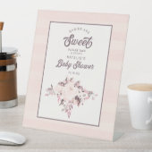 桃のフローラベビーは甘い赤ちゃんシャワートリート 台座サイン (インサイチュ)
