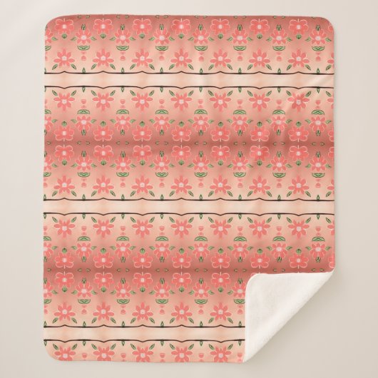 桃のフローラ シェルパブランケット (正面)