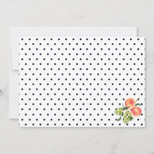 桃のブライダルシャワーの招待状のような甘い愛 招待状 (裏面)