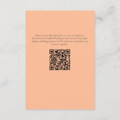 桃のポピー フローラル エレガント ウェディング ウィッシュ ウェル エンクロージャーカード (裏面)