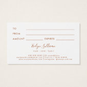 桃のマーリングデザインギフトカード (裏面)