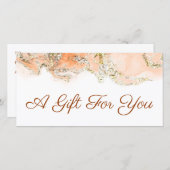 桃のマーリングデザインギフト券 (正面/裏面)