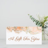 桃のマーリングデザインギフト券 (スタンド正面)