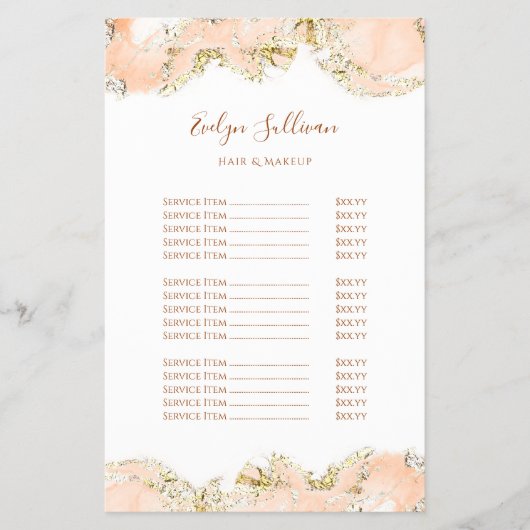 桃のマーリングデザイン価格リストフライヤー チラシ (正面)