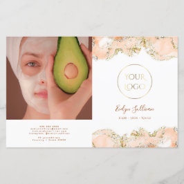 桃のマーリングデザイン2折パンフレット