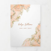 桃のマーリングデザイン3折パンフレット 三つ折りカード (カバー)