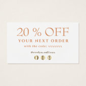 桃のマーリング感謝していデザインユー割引カード (裏面)