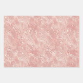 桃のモアレ小柄 ラッピングペーパーシート (正面2)