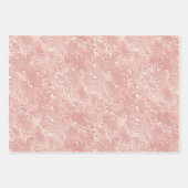 桃のモアレ小柄 ラッピングペーパーシート (正面)