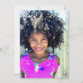 桃の冬のプール誕生日パーティーの写真 招待状 (裏面)