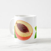 桃の半分 コーヒーマグカップ (正面左)