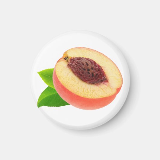 桃の半分 マグネット (正面)