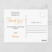 桃の卒業ありがとう写真はがき ポストカード (裏面)