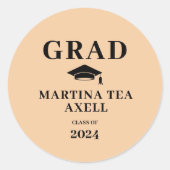 桃の卒業 ラウンドシール (正面)