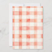 桃の地元で育てた新鮮な市場のベイビーシャワー 招待状 (裏面)