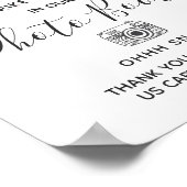 桃の多肉植物の花の写真ブースの結婚式の看板 ポスター (角)