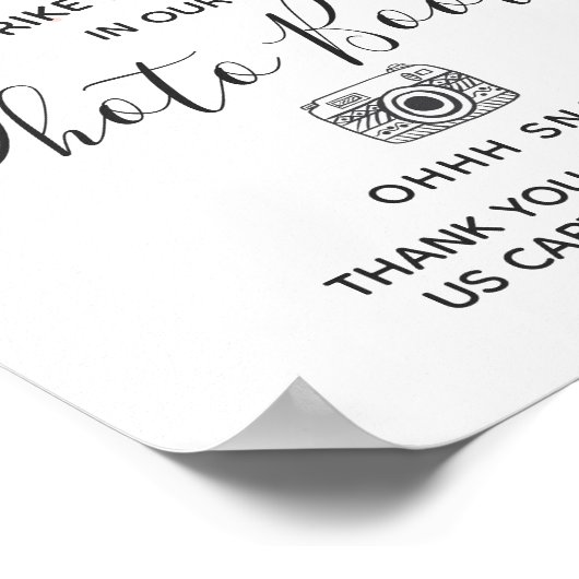 桃の多肉植物の花の写真ブースの結婚式の看板 ポスター (角)