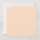 桃の多肉質フローラ水の色 – Bridesmaid 招待状 (裏面)