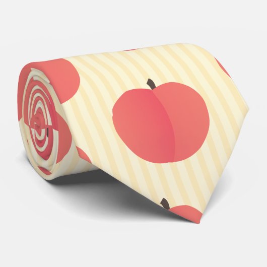 桃の実の柄 ネクタイ (ロール)