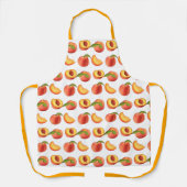 桃の実の模様 エプロン (正面)