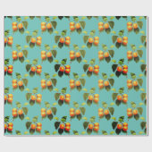 桃の実の模様 ラッピングペーパー (フラット)