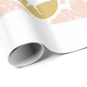 桃の家族写真トナカイのクリスマスブメリーライト ラッピングペーパー (ロールコーナー)