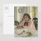 桃の少女， 1887 ポストカード (正面/裏面)