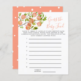 桃の推測ベビー食品シャワーゲーム