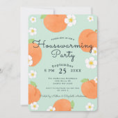 桃の新居祝いパーティー招待状 招待状 (正面)