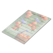 桃の木の果樹園To-Doリストのブルーバード ノートパッド (アングル)