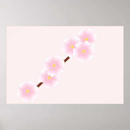 桃の木の花 ポスター (正面)