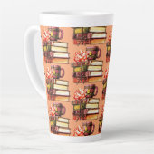 桃の本とお茶 カフェラテマグ (左アングル)