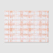 桃の格子縞ストライプの誕生日 薄葉紙 (正面)