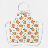 桃の模様 エプロン (正面)