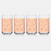 桃の模様 ガラス缶 (裏面)