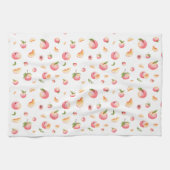 桃の模様 キッチンタオル (横)
