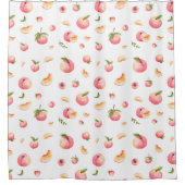 桃の模様 シャワーカーテン (正面)