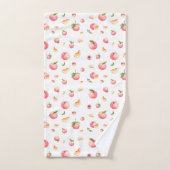 桃の模様 バスタオルセット (ハンドタオル)