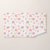 桃の模様 バスタオルセット (ハンドタオル)