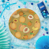 桃の模様 ペーパープレート (パーティー)