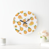 桃の模様 ラージ壁時計 (ホーム)