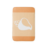 桃の殻 バスマット (正面縦)