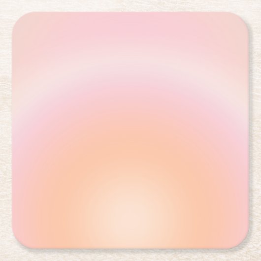 桃の毛羽模様 スクエアペーパーコースター (正面)