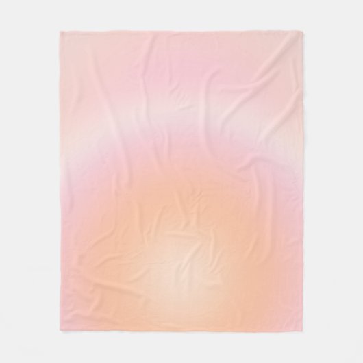 桃の毛羽模様 フリースブランケット (正面)