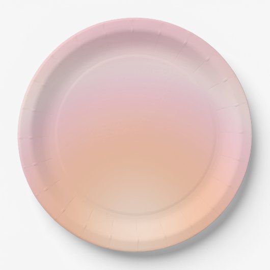 桃の毛羽模様 ペーパープレート (正面)