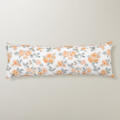 桃の水彩バラ模様 ボディピロー (裏面)