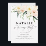 桃の水彩フローラ30歳の誕生日パーティー<br><div class="desc">桃の水色フローラ30番目のバースデーパーティ招待状。美しいエレガントパーティーモダンテーマ。</div>