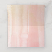 桃の水彩結婚花 プレイスカード (内部開封)