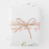 桃の水彩花フレーム  - オーダーメイド ラッピングペーパーシート (インサイチュ)